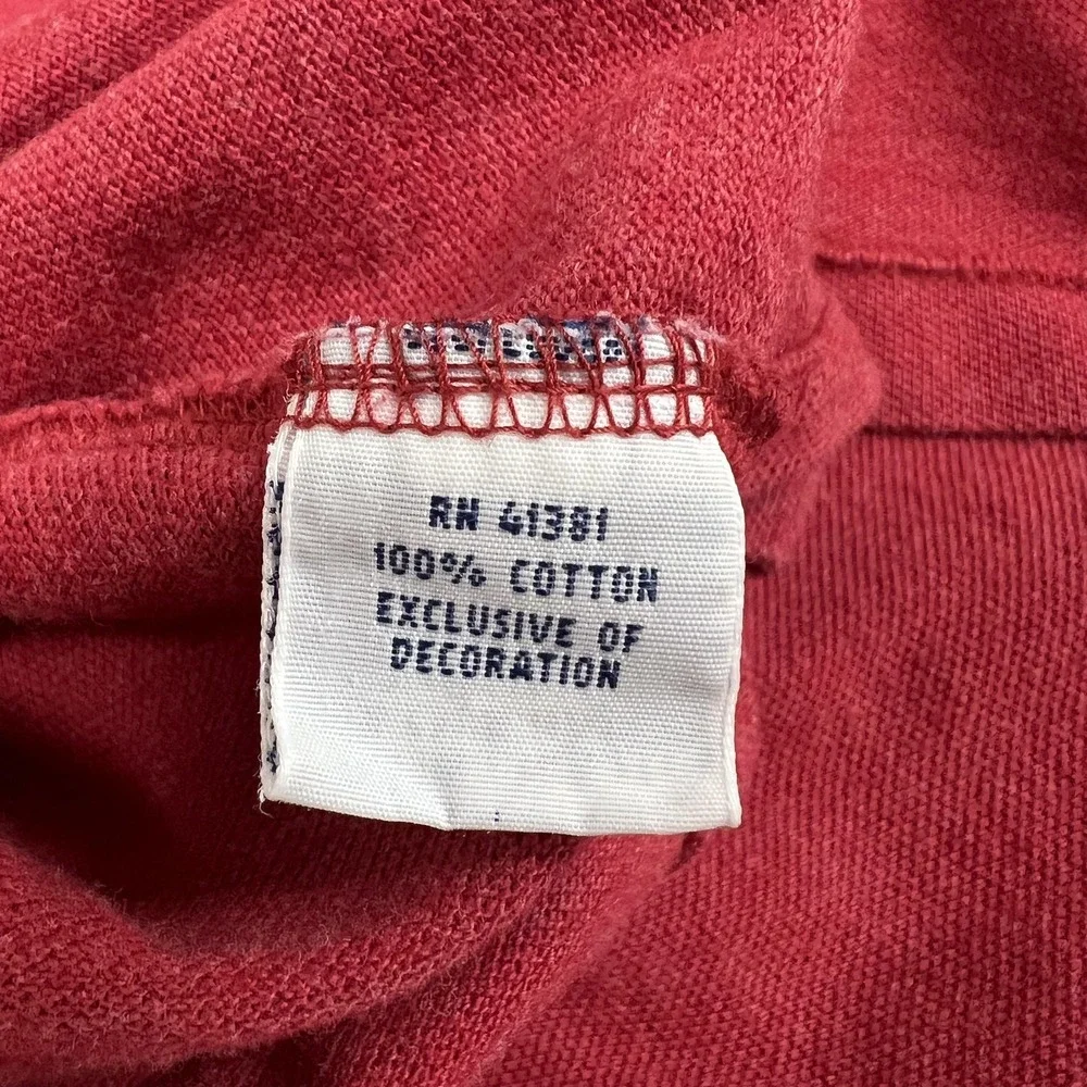 Polo Ralph Lauren Polo Shirt Mens XL Red Long Sleeve‎ 100% Cotton Green Pony